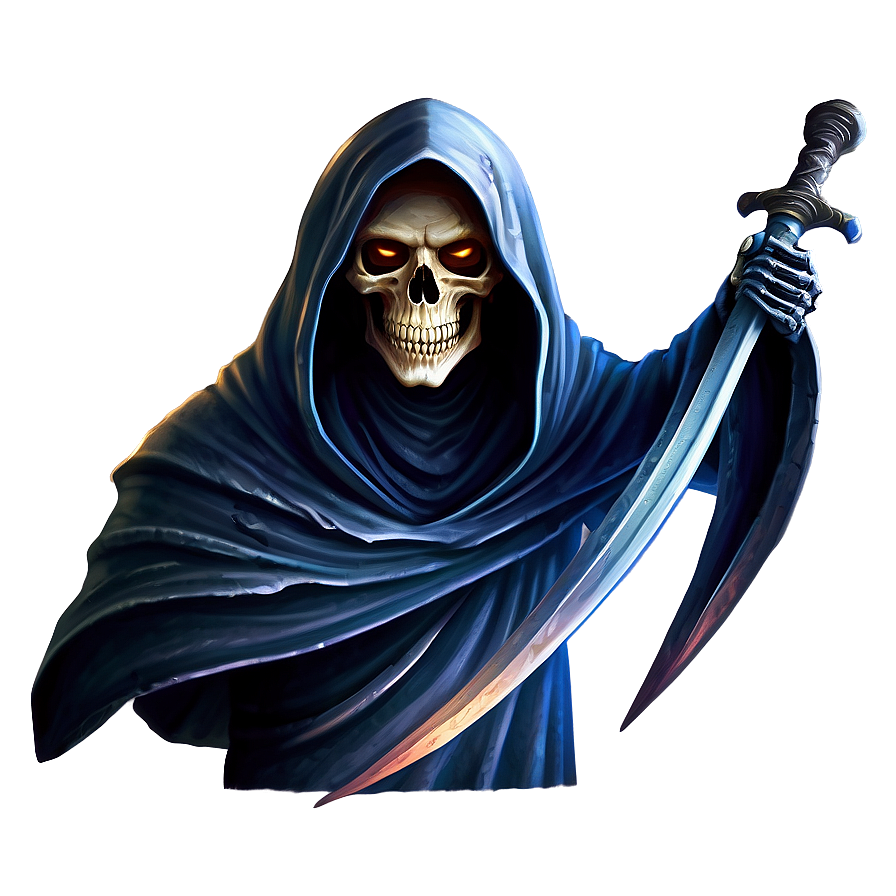 Fiery Eyes Grim Reaper Png Rwo68 PNG Image