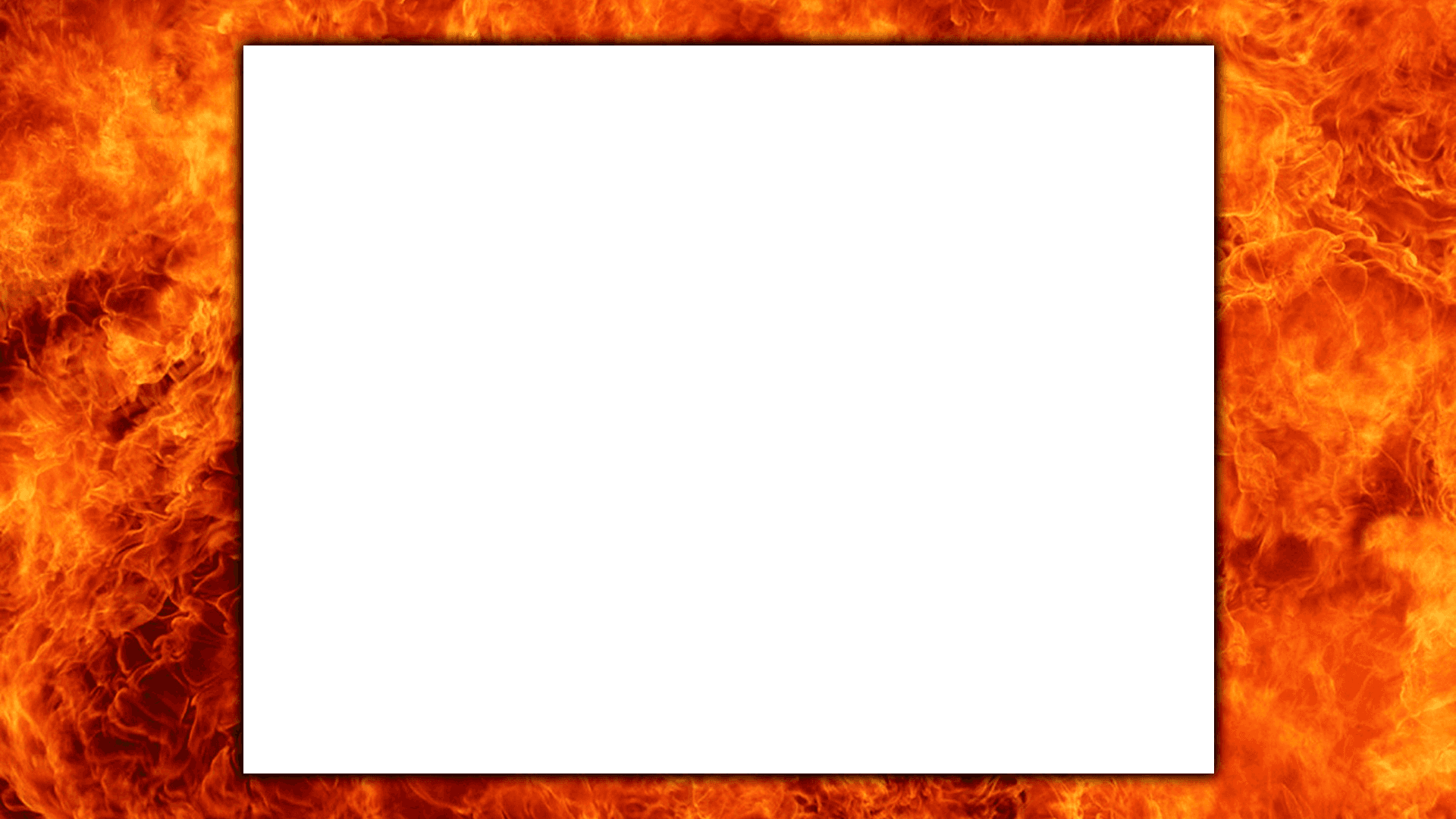 Fiery Frame Background PNG Image