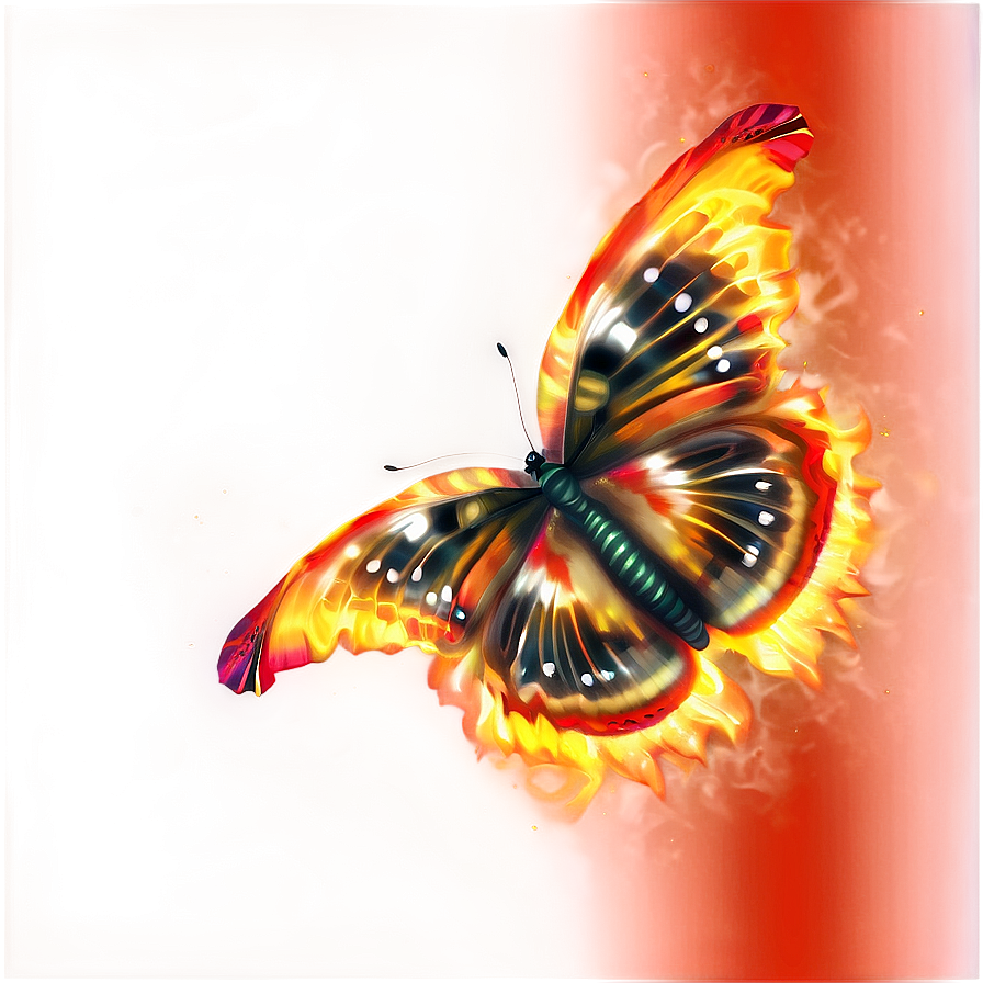 Fiery Glow Butterfly Png 2 PNG Image