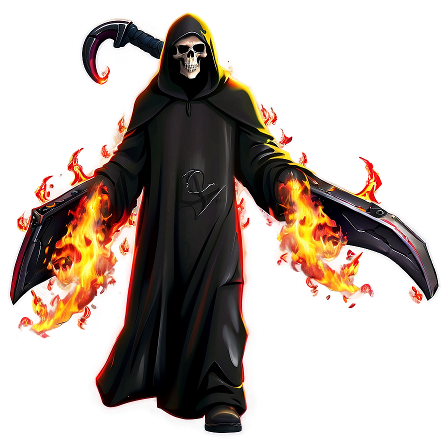 Fiery Grim Reaper Png Mwe82 PNG Image