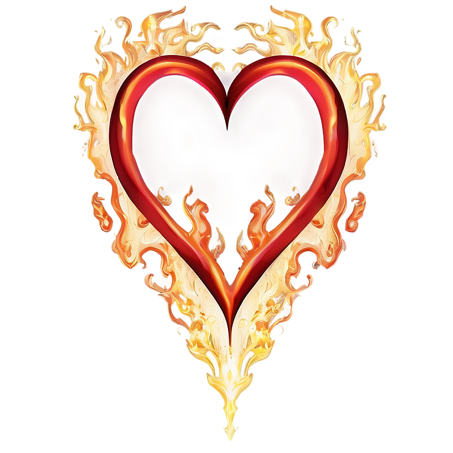 Fiery Heart Clipart Passion Png 05252024 PNG Image