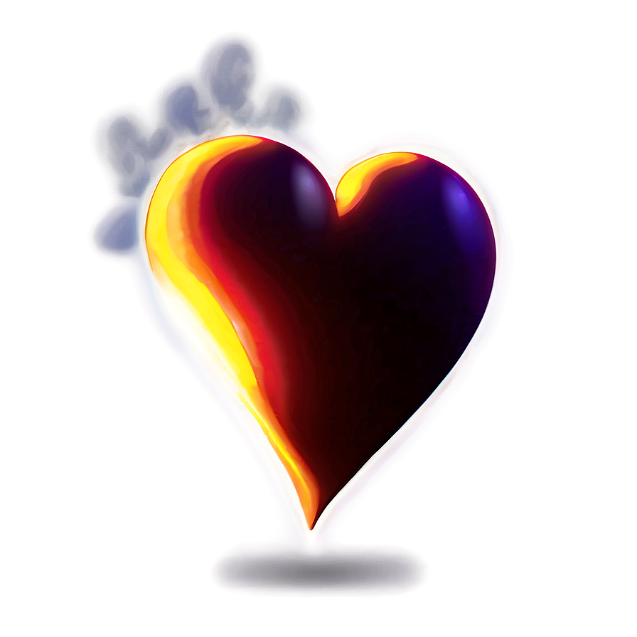 Fiery Heart Illustration Png Tji52 PNG Image