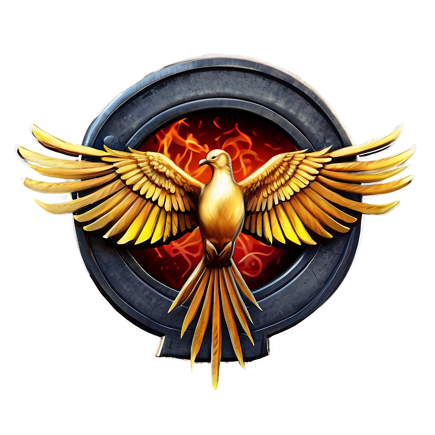 Fiery Mockingjay Emblem Png Yxl2 PNG Image