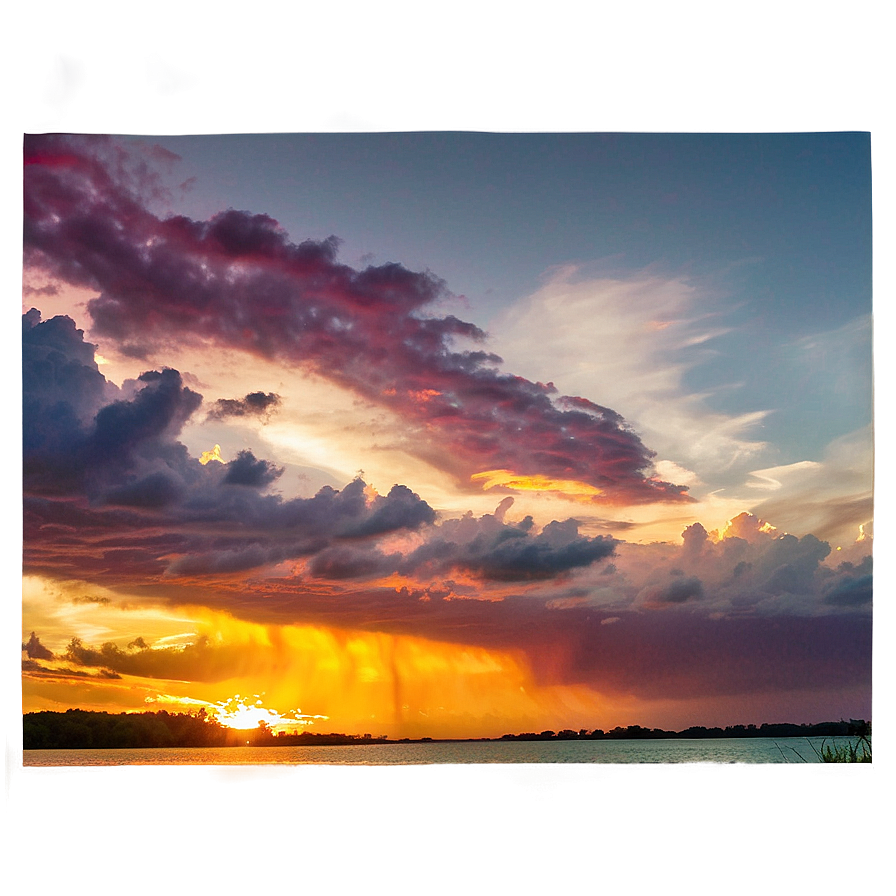 Fiery Nimbus Sunset Png Prt PNG Image