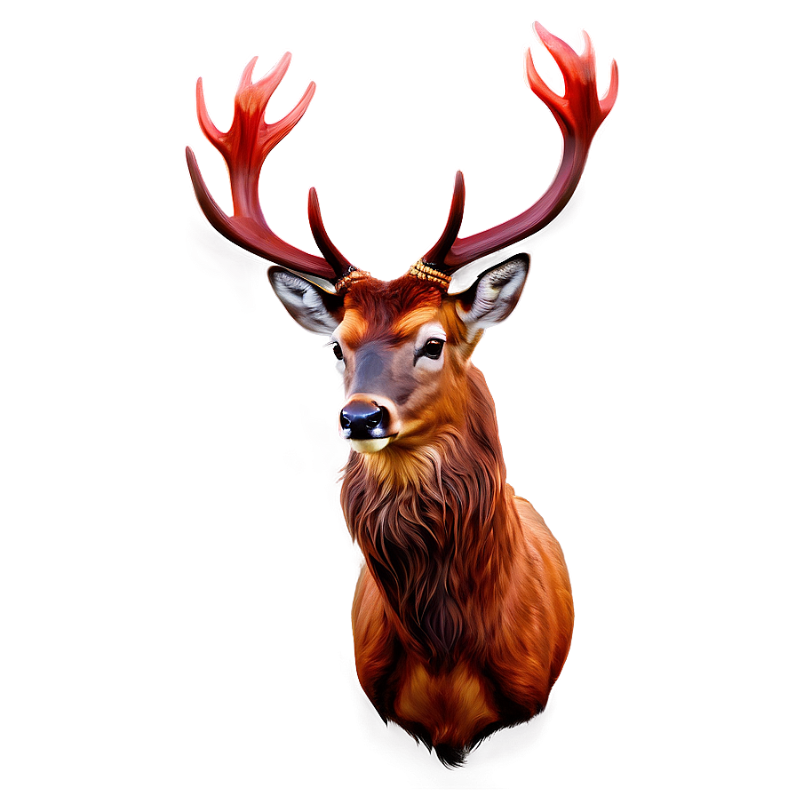 Fiery Red Deer Png 05062024 PNG Image