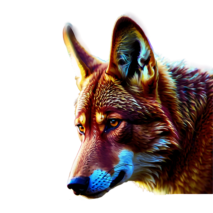 Fiery Red Wolf Art Png Pyk90 PNG Image