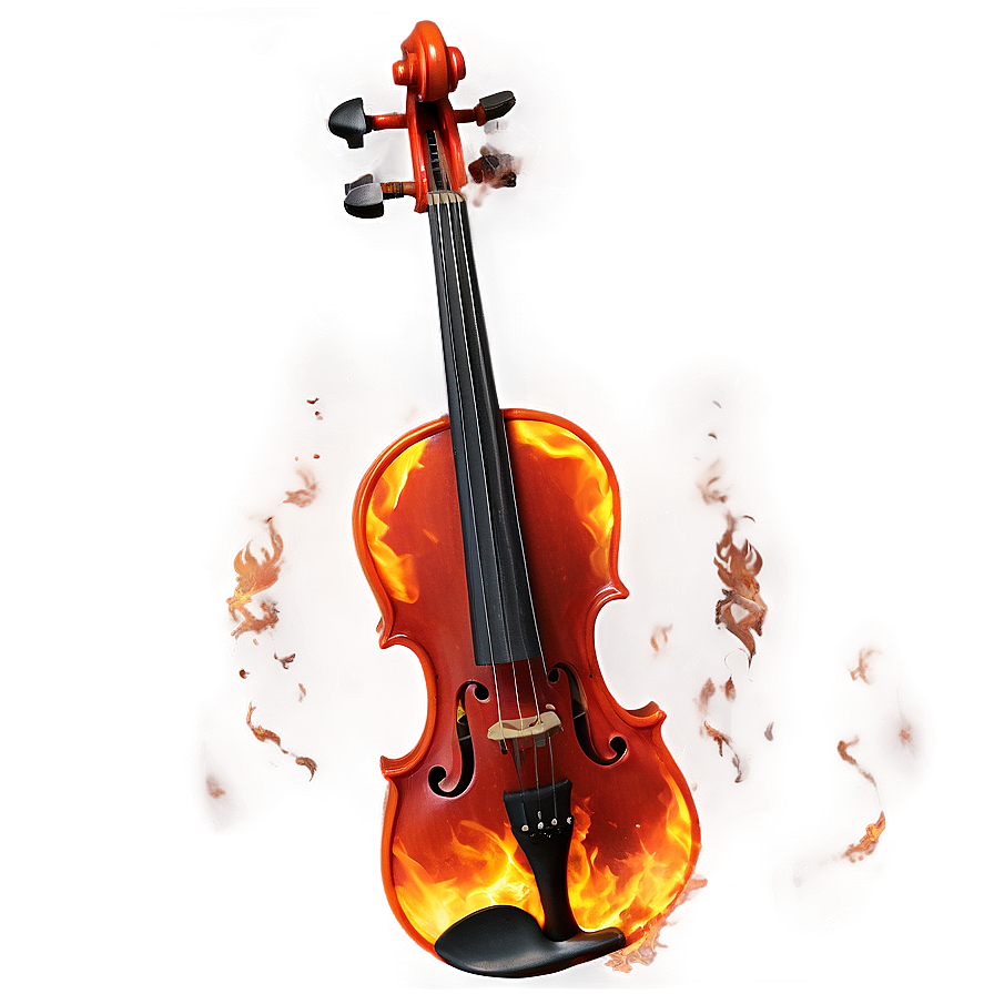 Fiery Violin Png Tsh77 PNG Image