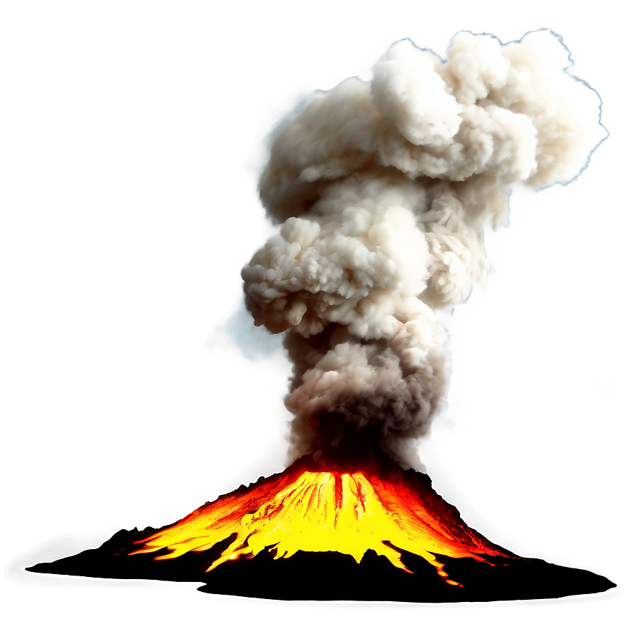 Fiery Volcano Eruption Landscape Png Yda PNG Image