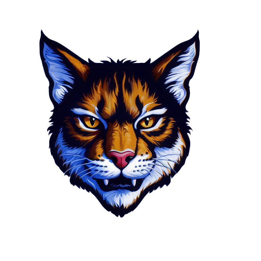 Fiery Wildcat Emblem Png Ssw PNG Image