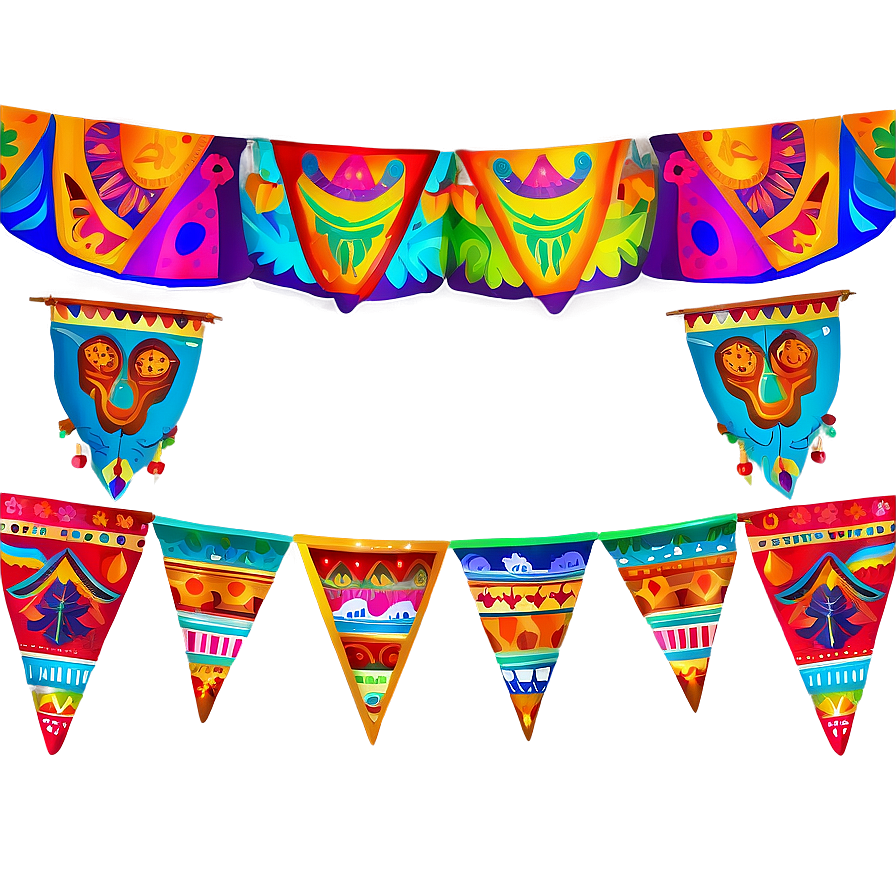 Fiesta Banner With Mexican Motifs Png 2 PNG Image