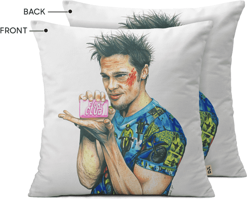 Fight Club Themed Cushion Cover PNG Image