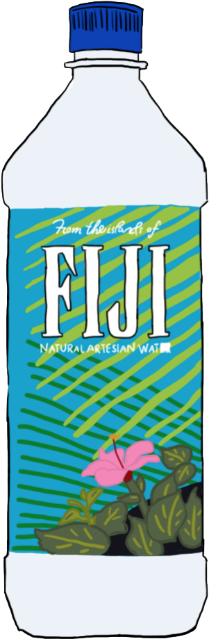 Fiji Water Bottle Artwork PNG Image