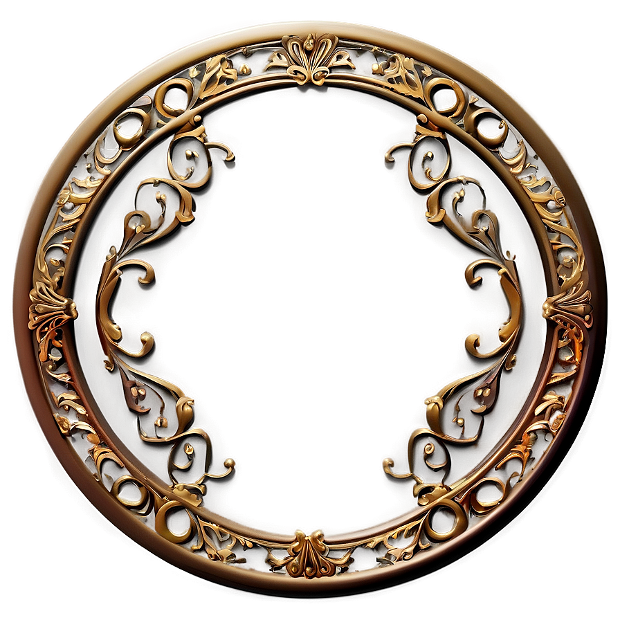 Filigree Circle Frame Png Pss38 PNG Image