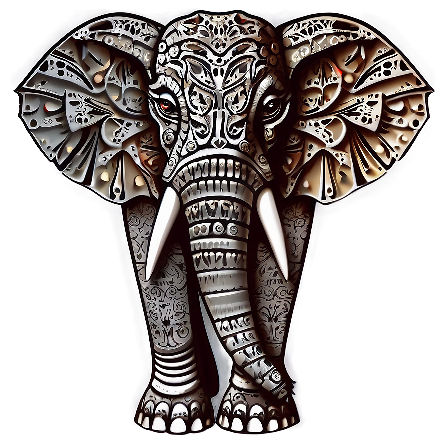 Filigree Elephant Png Fpl PNG Image