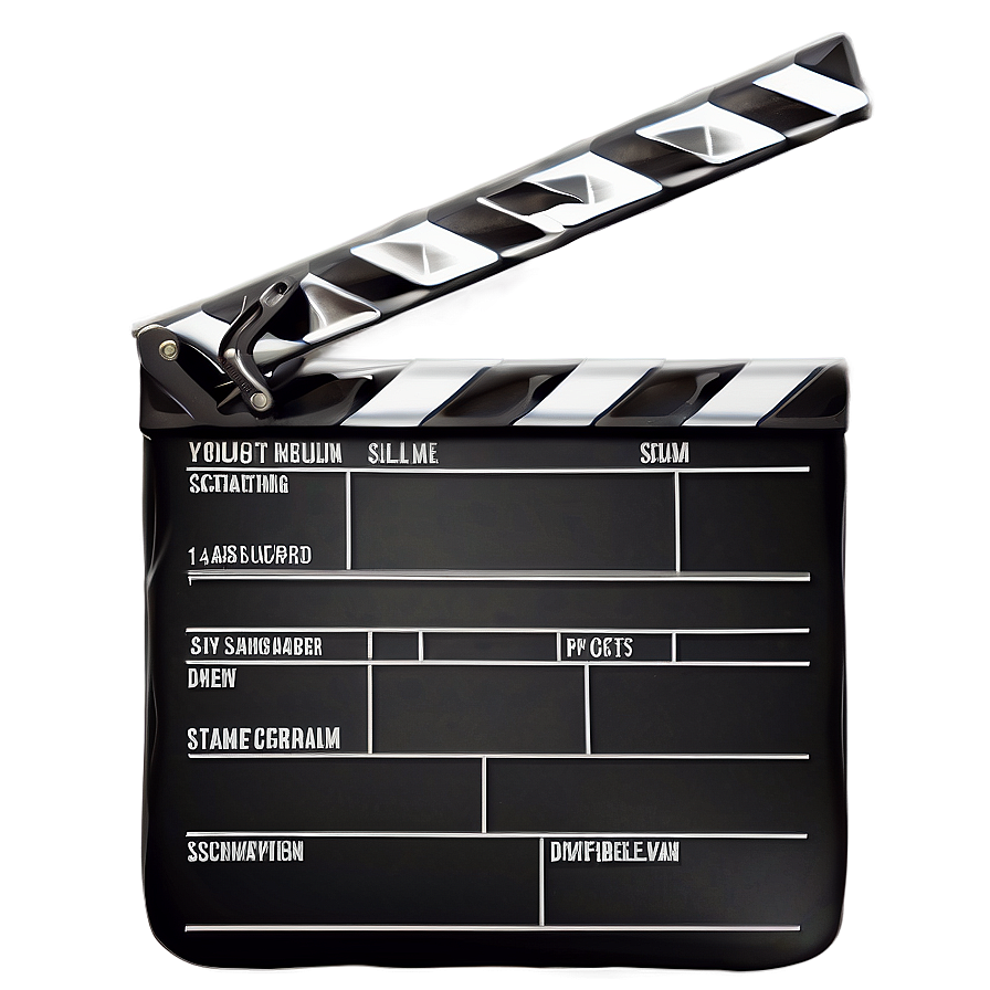 Film Slate With Clapboard Png All PNG Image