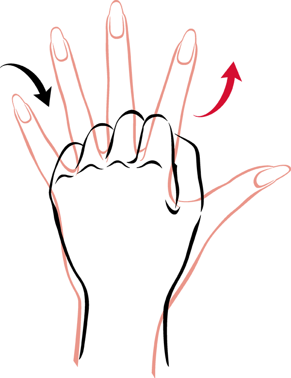 Finger Stretching Exercise Illustration PNG Image