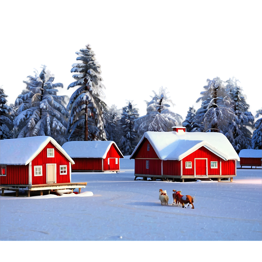 Finnish Winter Village Png 8 PNG Image