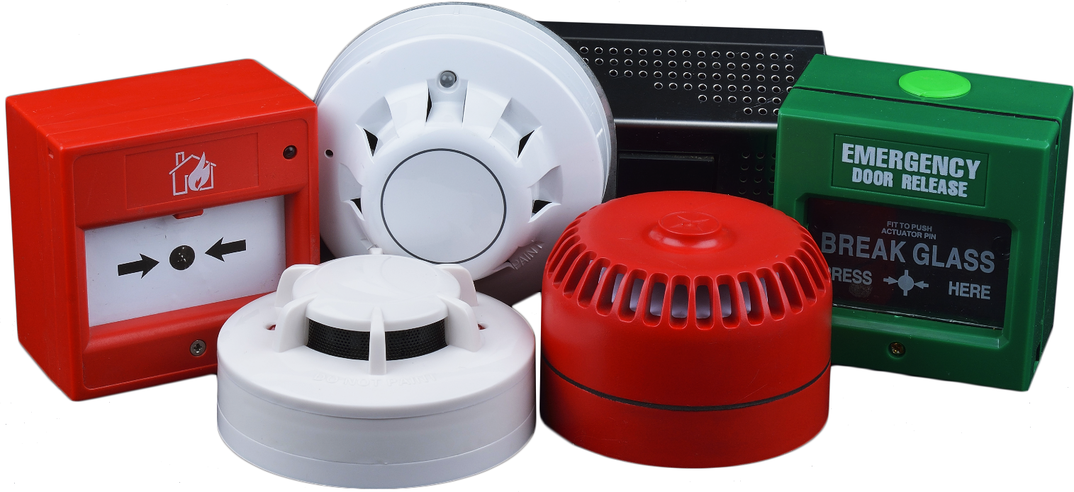 Fire Alarm Components Collection PNG Image