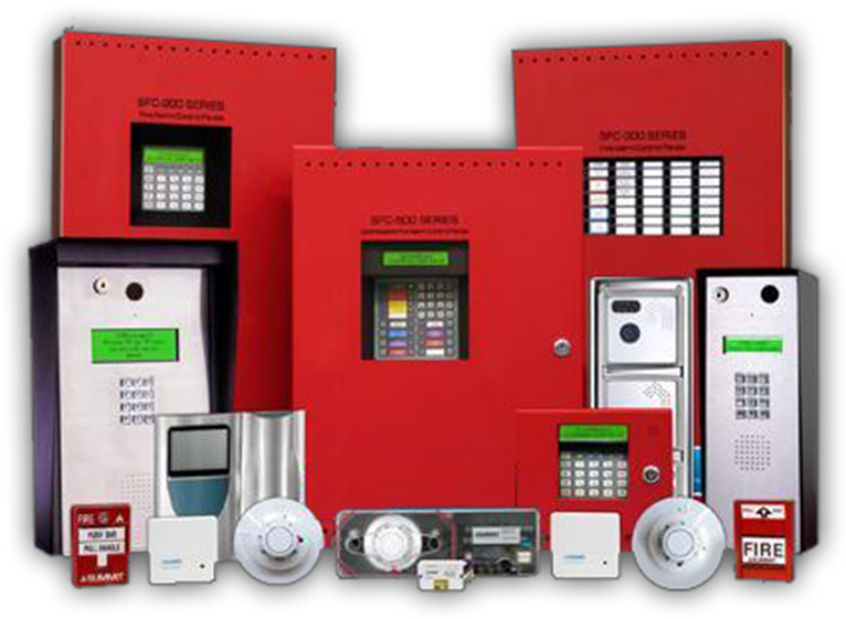 Fire Alarm System Components PNG Image