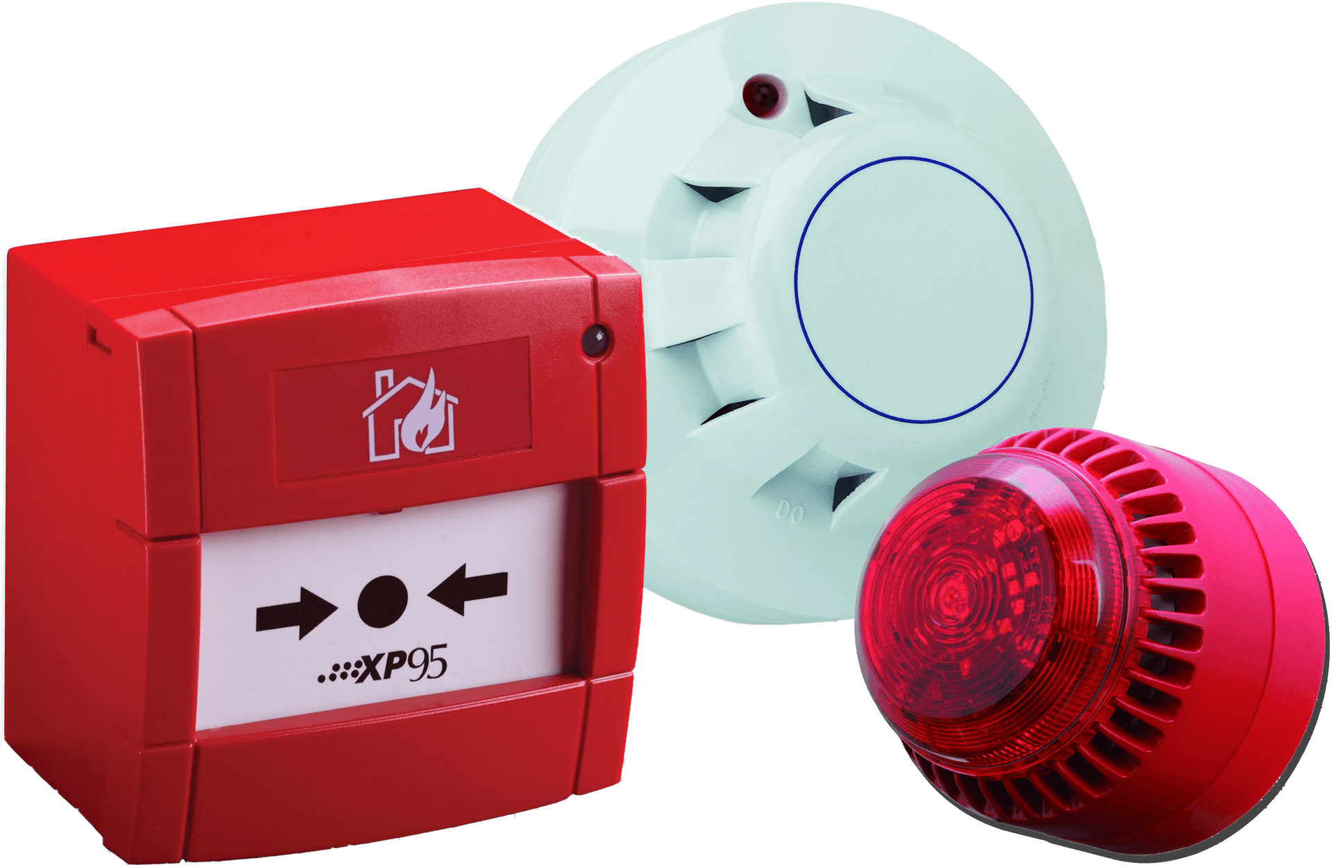 Fire Alarm System Components PNG Image