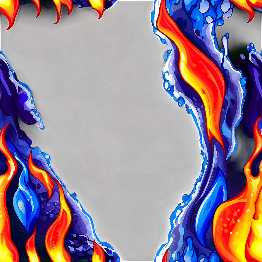 Fire And Ice Graphic Png 15 PNG Image