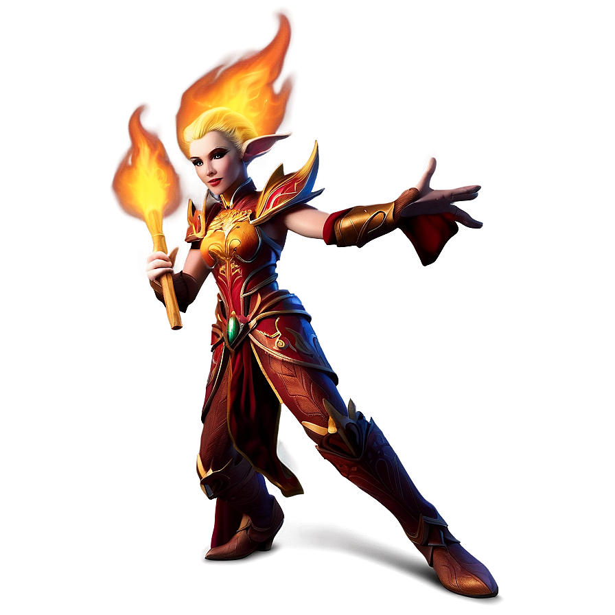 Fire Elf With Flames Png 05232024 PNG Image