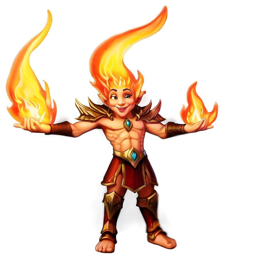 Fire Elf With Flames Png Ypc21 PNG Image