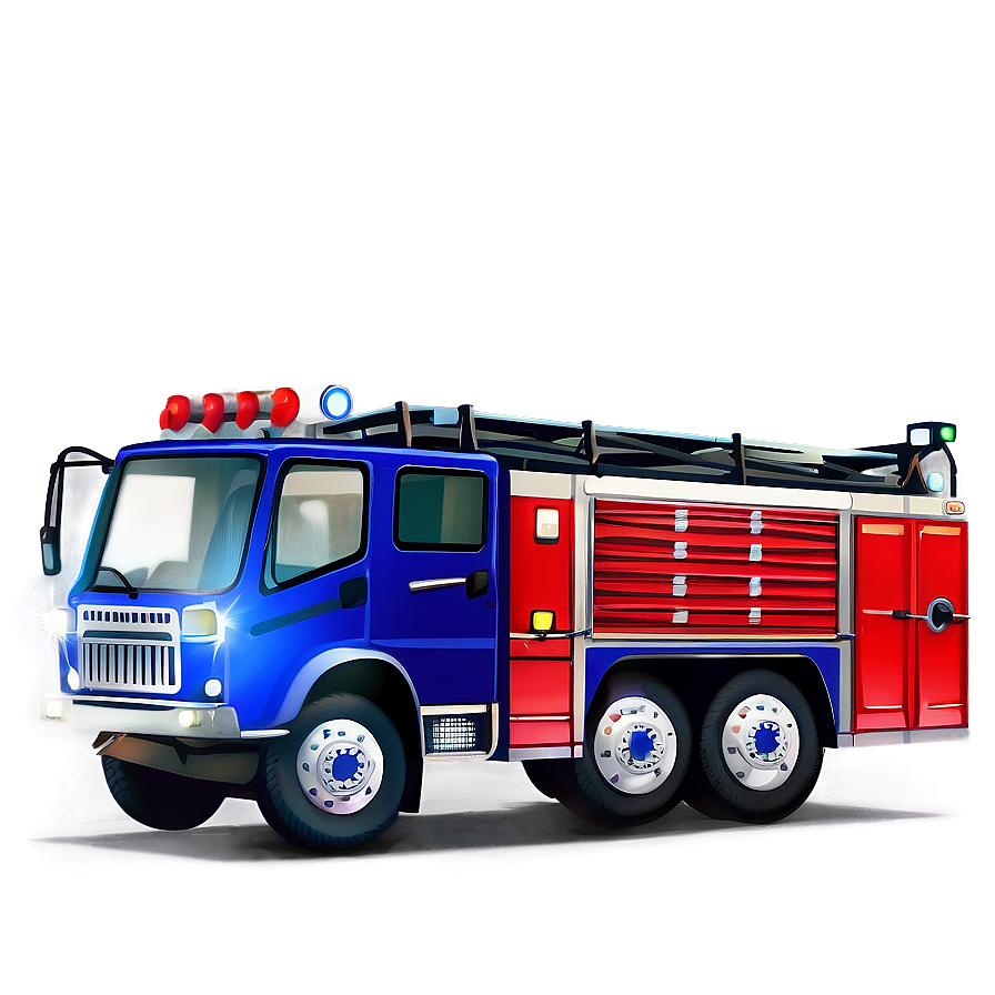 Fire Engine Car Vector Png Qjl PNG Image