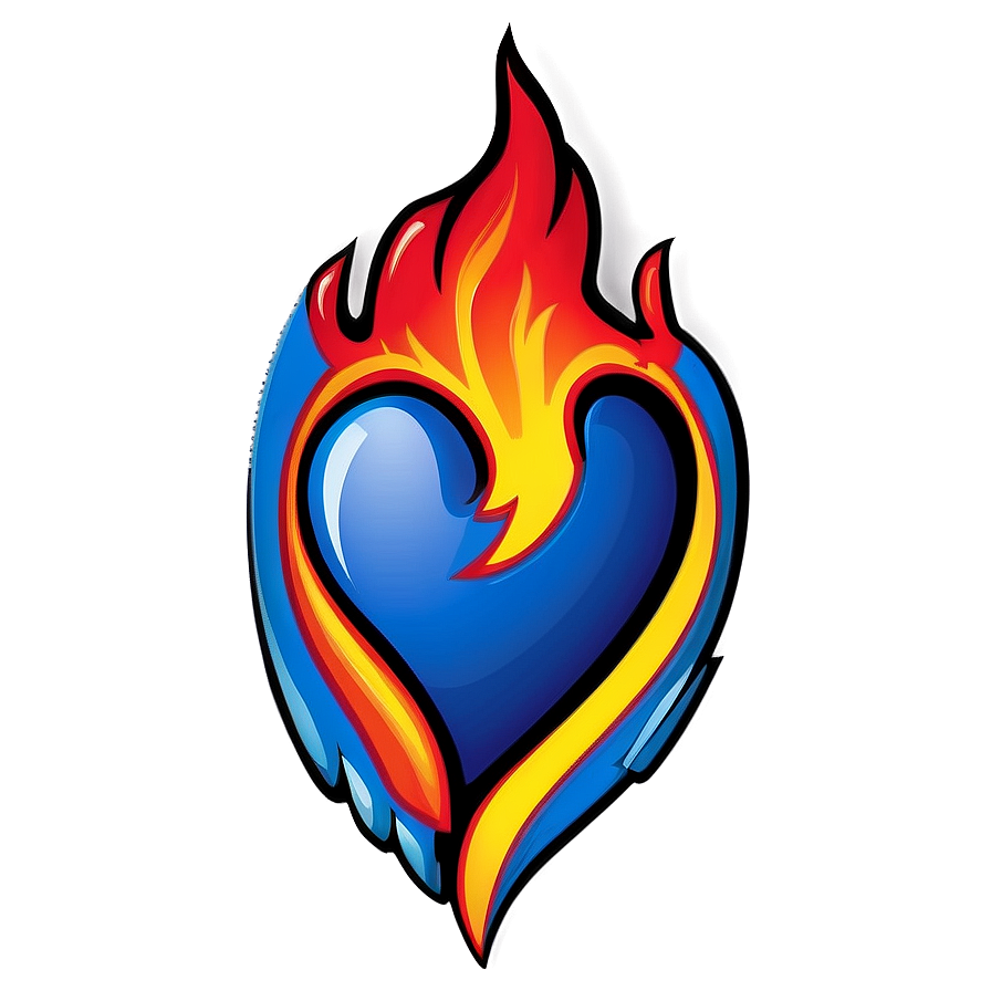 Fire Heart Outline Png 56 PNG Image