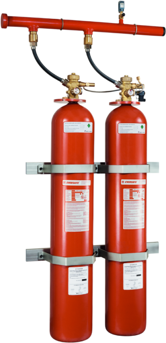 Fire Suppression System Cylinders PNG Image