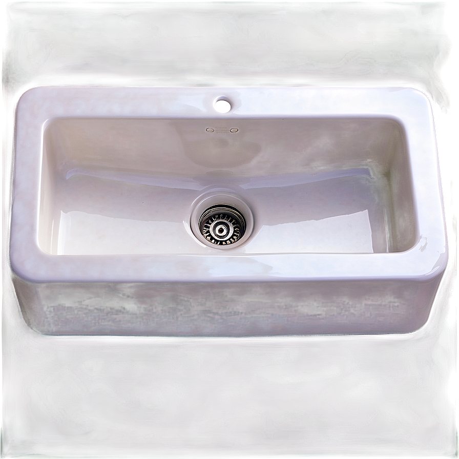 Fireclay Kitchen Sink Png 06122024 PNG Image