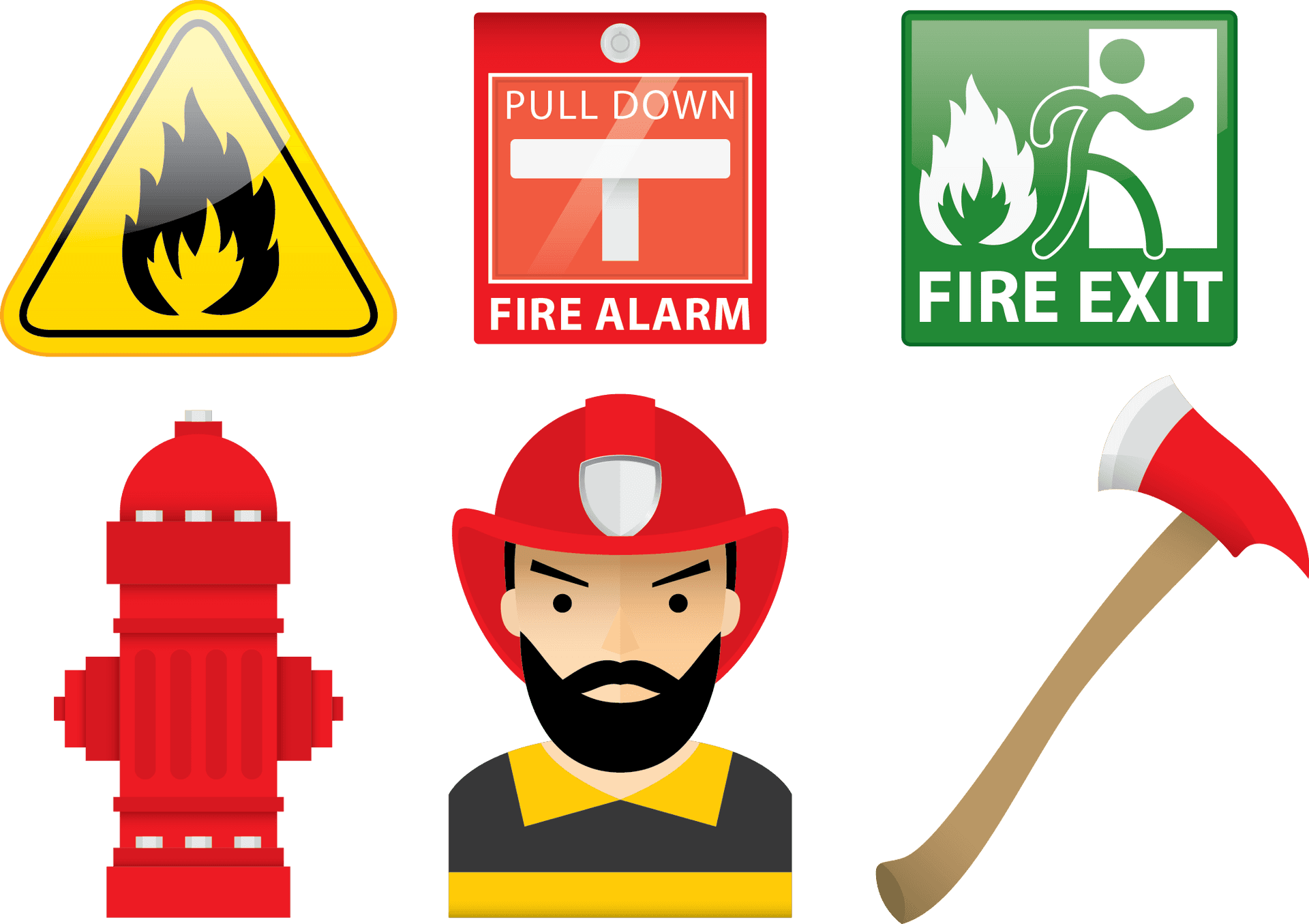 Firefighter Equipmentand Signage PNG Image