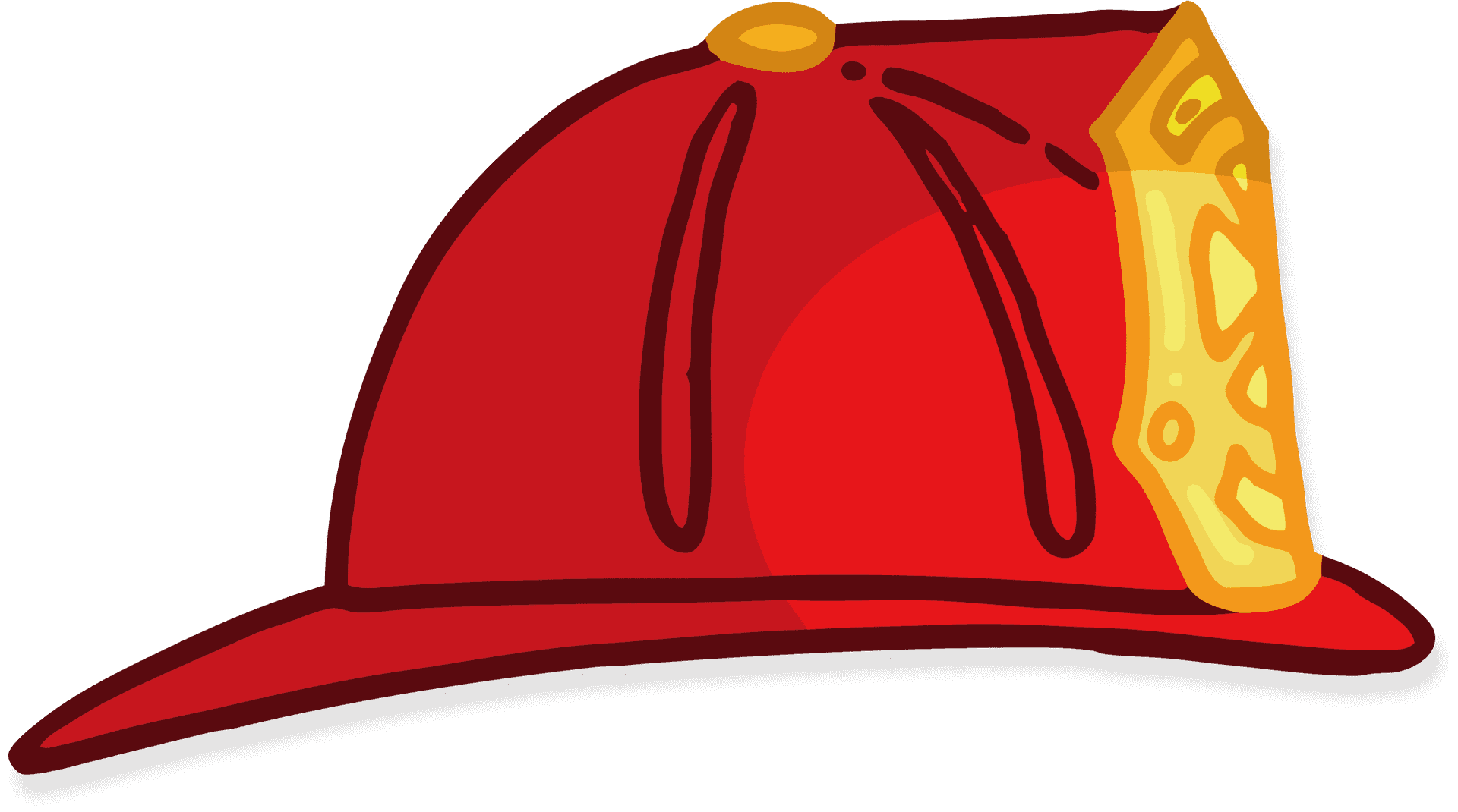 Firefighter Helmet Cartoon PNG Image