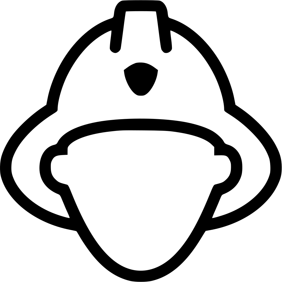 Firefighter Helmet Outline PNG Image