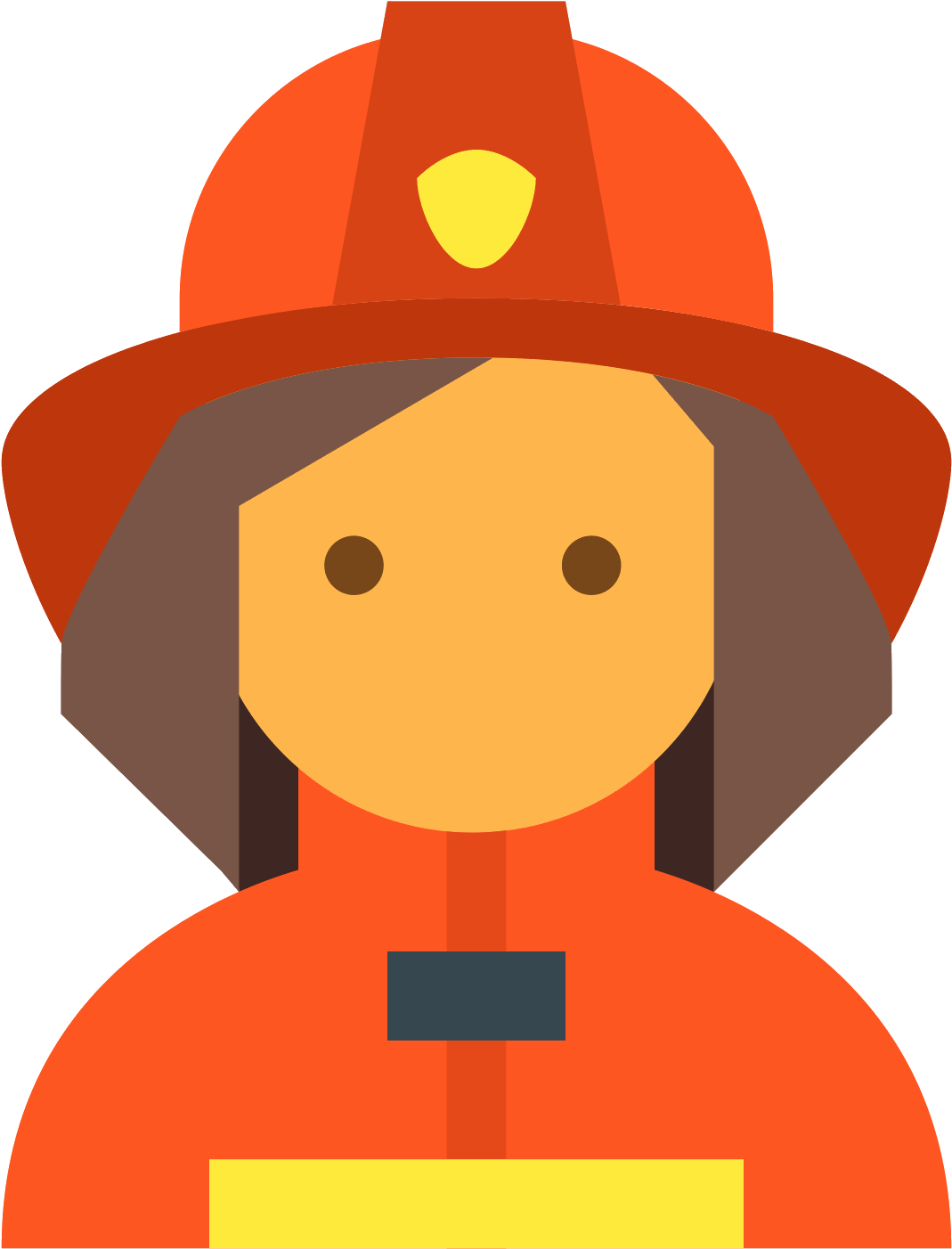 Firefighter Icon Portrait PNG Image