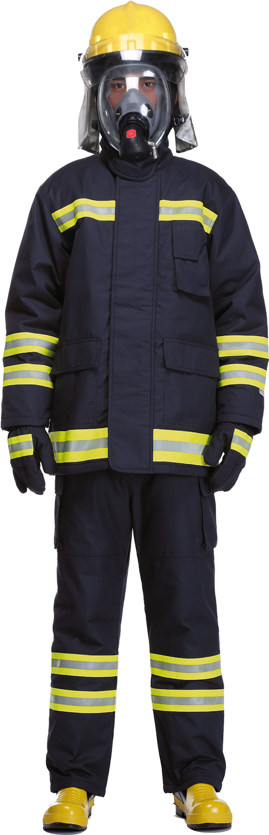 Firefighterin Full Gear PNG Image