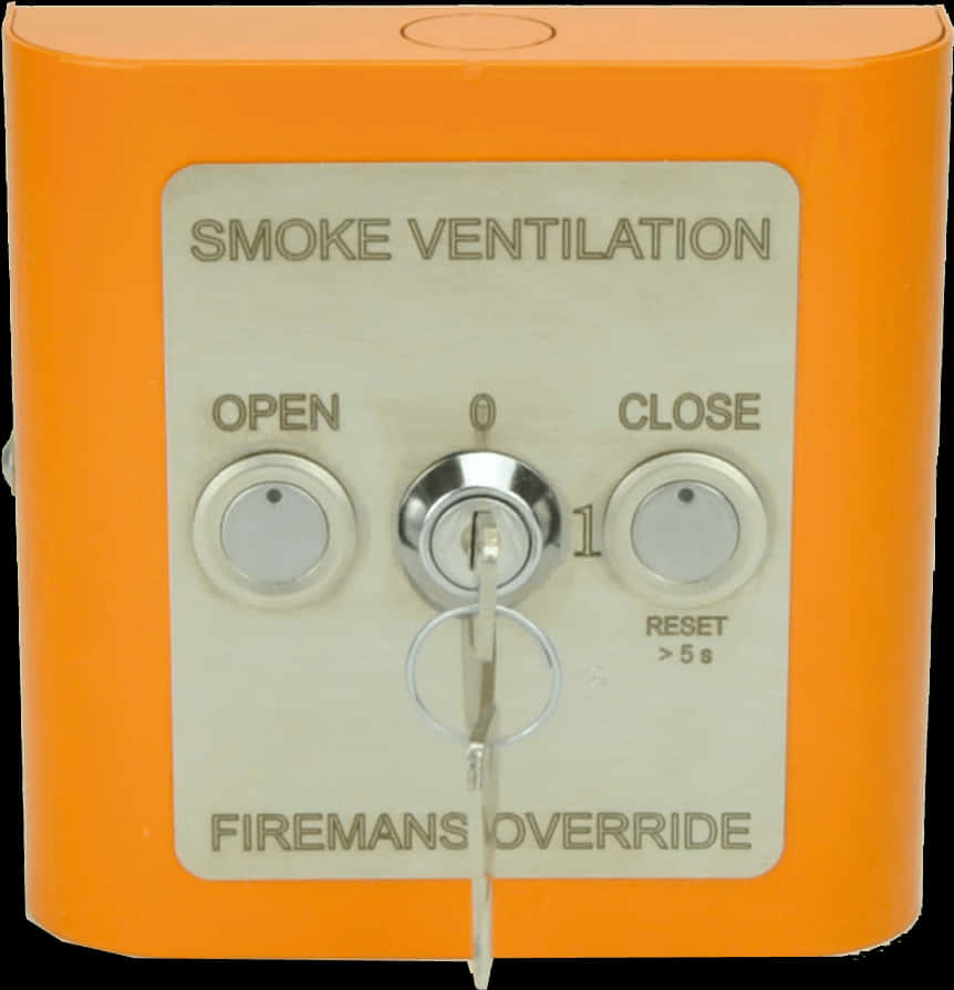 Fireman's Smoke Ventilation Override Switch PNG Image