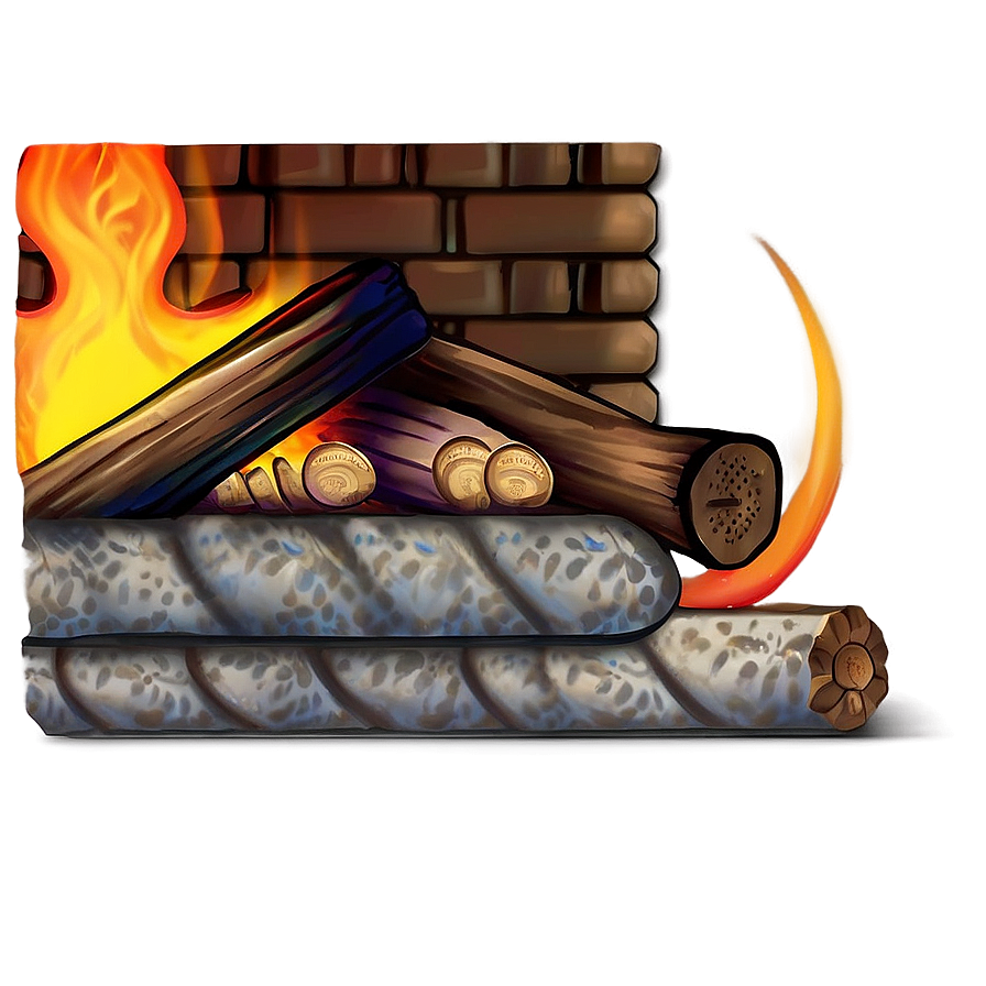 Fireplace Emoji Art Png Ako77 PNG Image