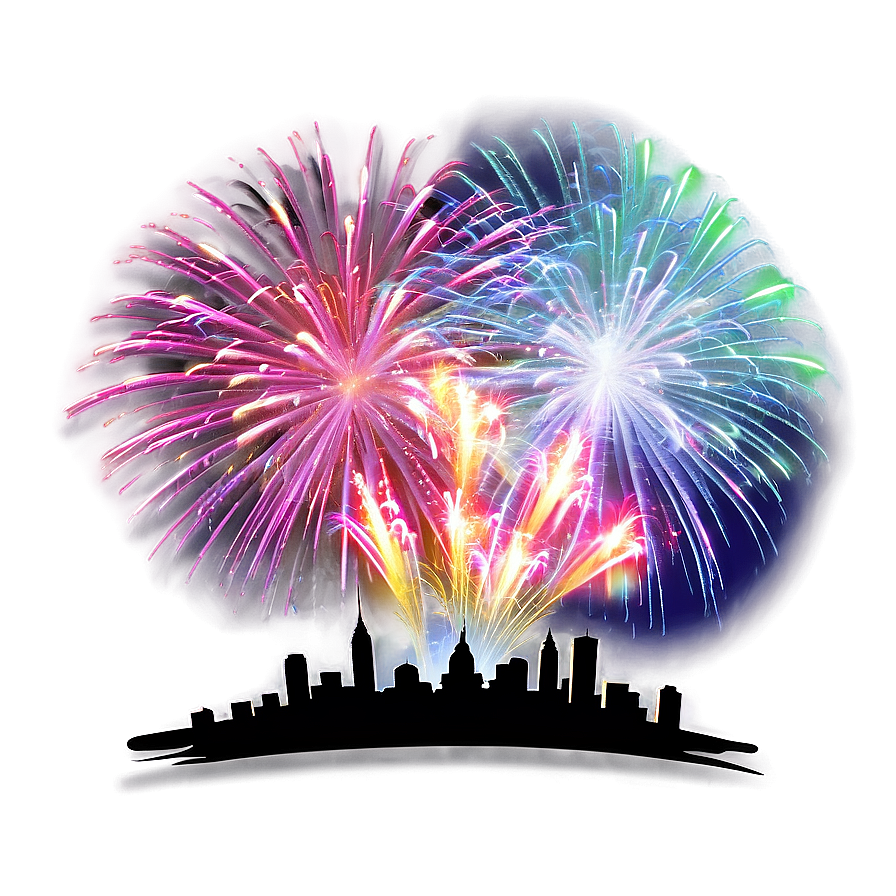 Fireworks Display Over City Photo Png Kbe92 PNG Image