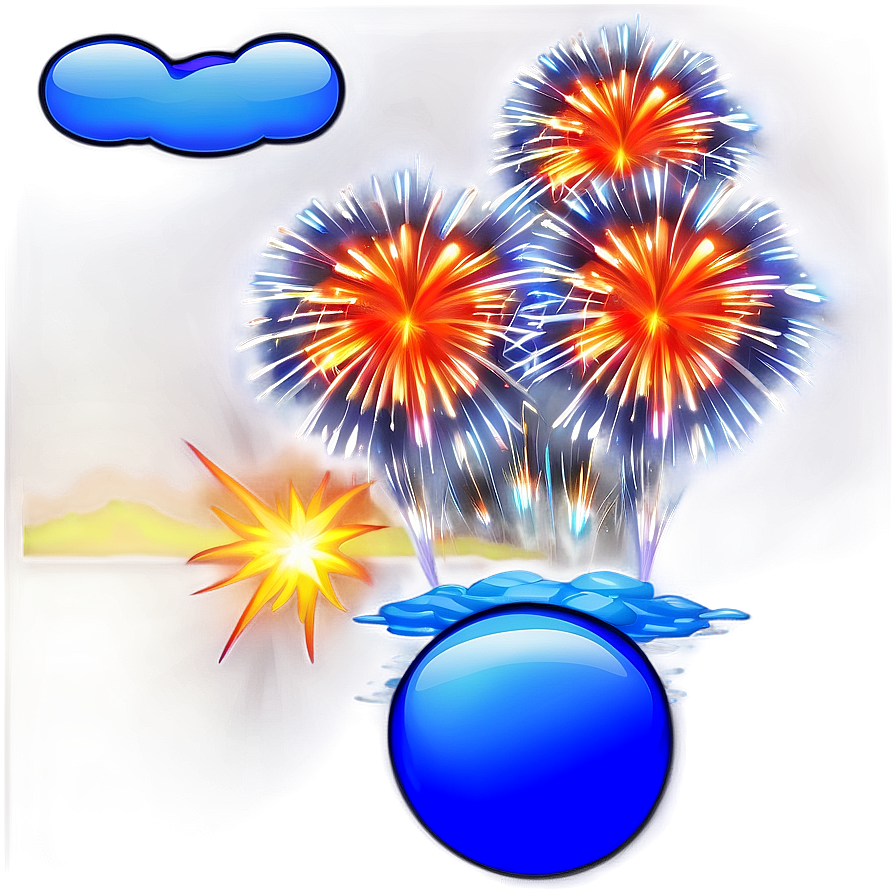 Fireworks Over Water Png 57 PNG Image