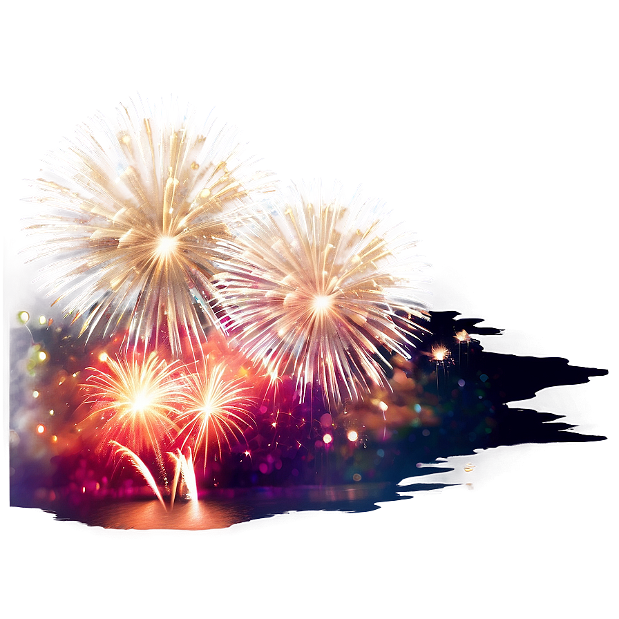 Fireworks Over Water Png Dpg18 PNG Image