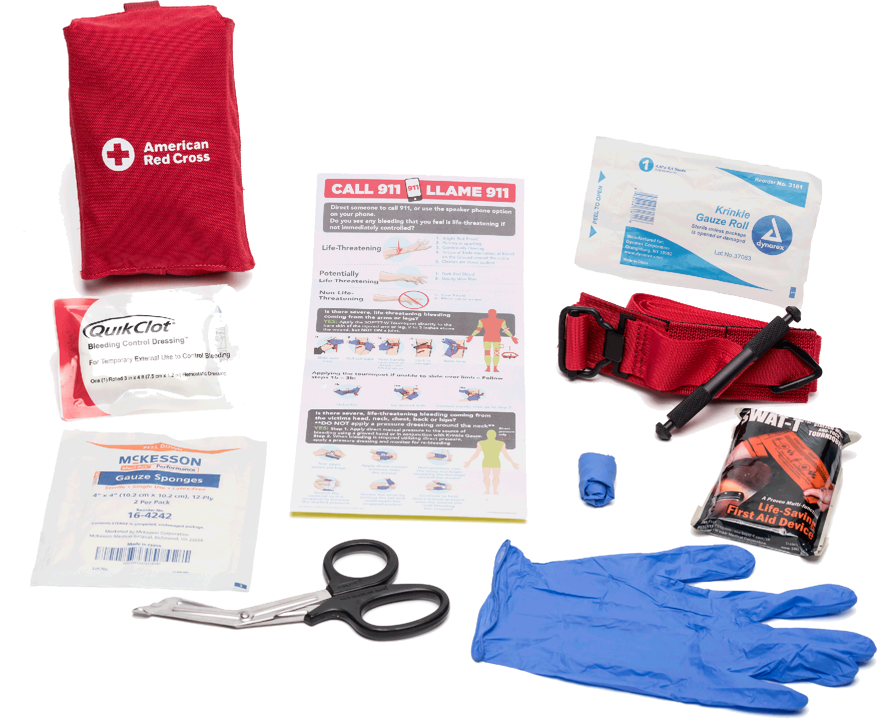 First Aid Kit Components PNG Image