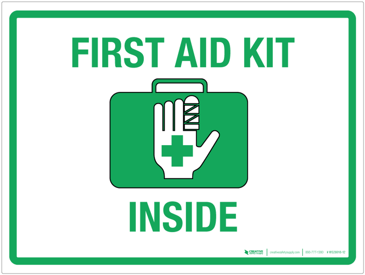 First Aid Kit Signage PNG Image