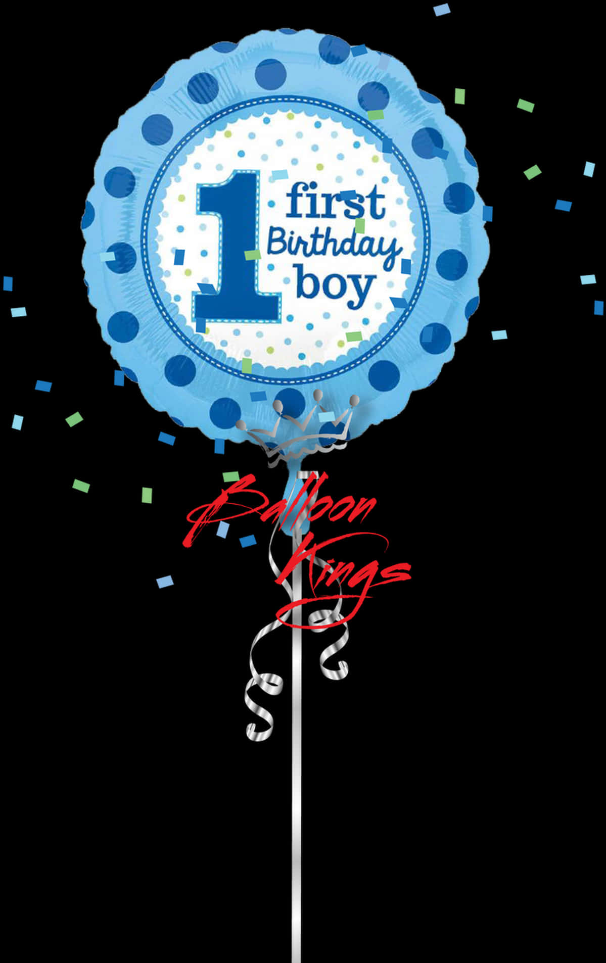 First Birthday Boy Balloon PNG Image