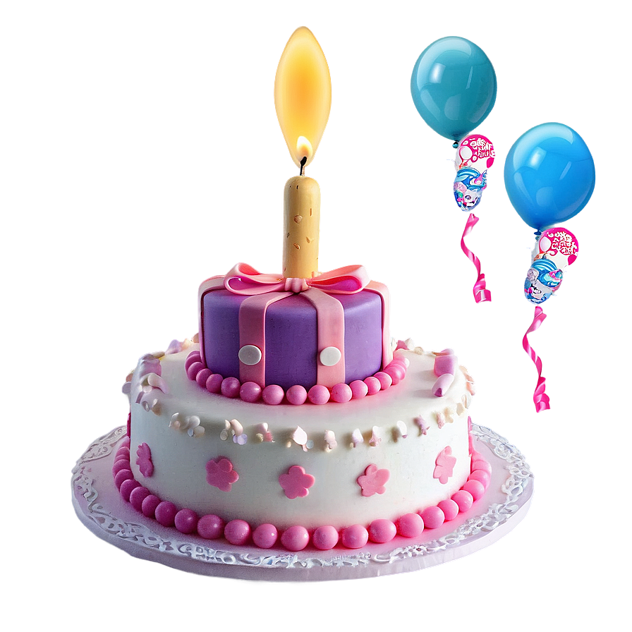 First Birthday Cake Png 05042024 PNG Image