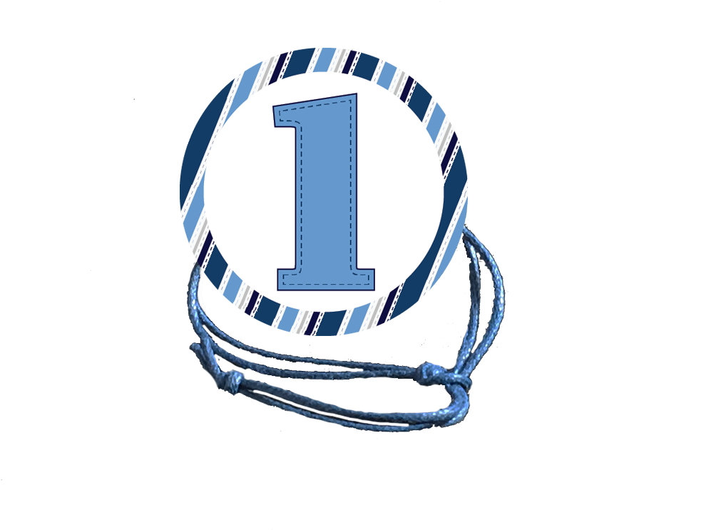 First Birthday Number One Badge PNG Image