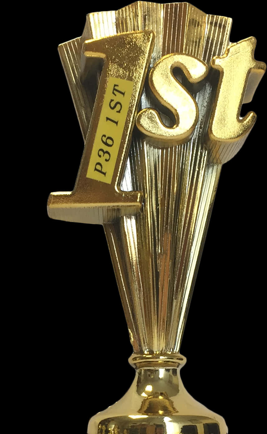 First Place Gold Trophy PNG Image