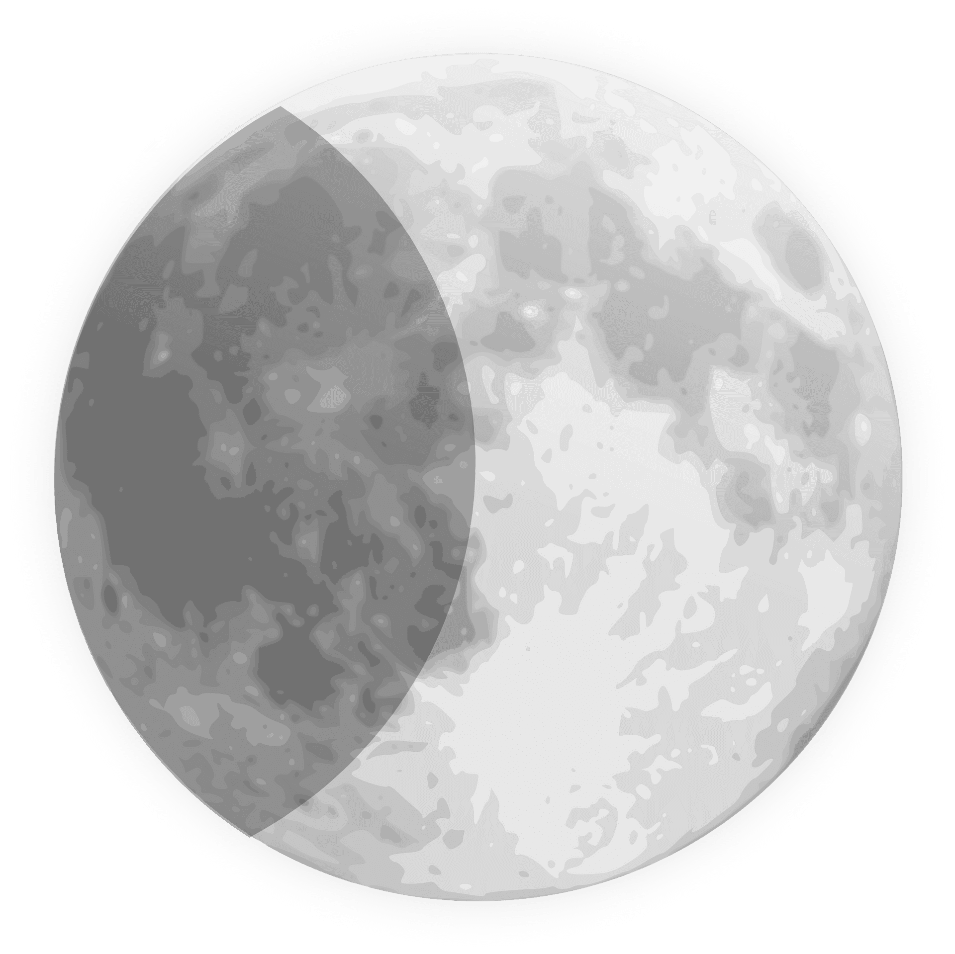 First_ Quarter_ Moon_ Phase_ Illustration PNG Image