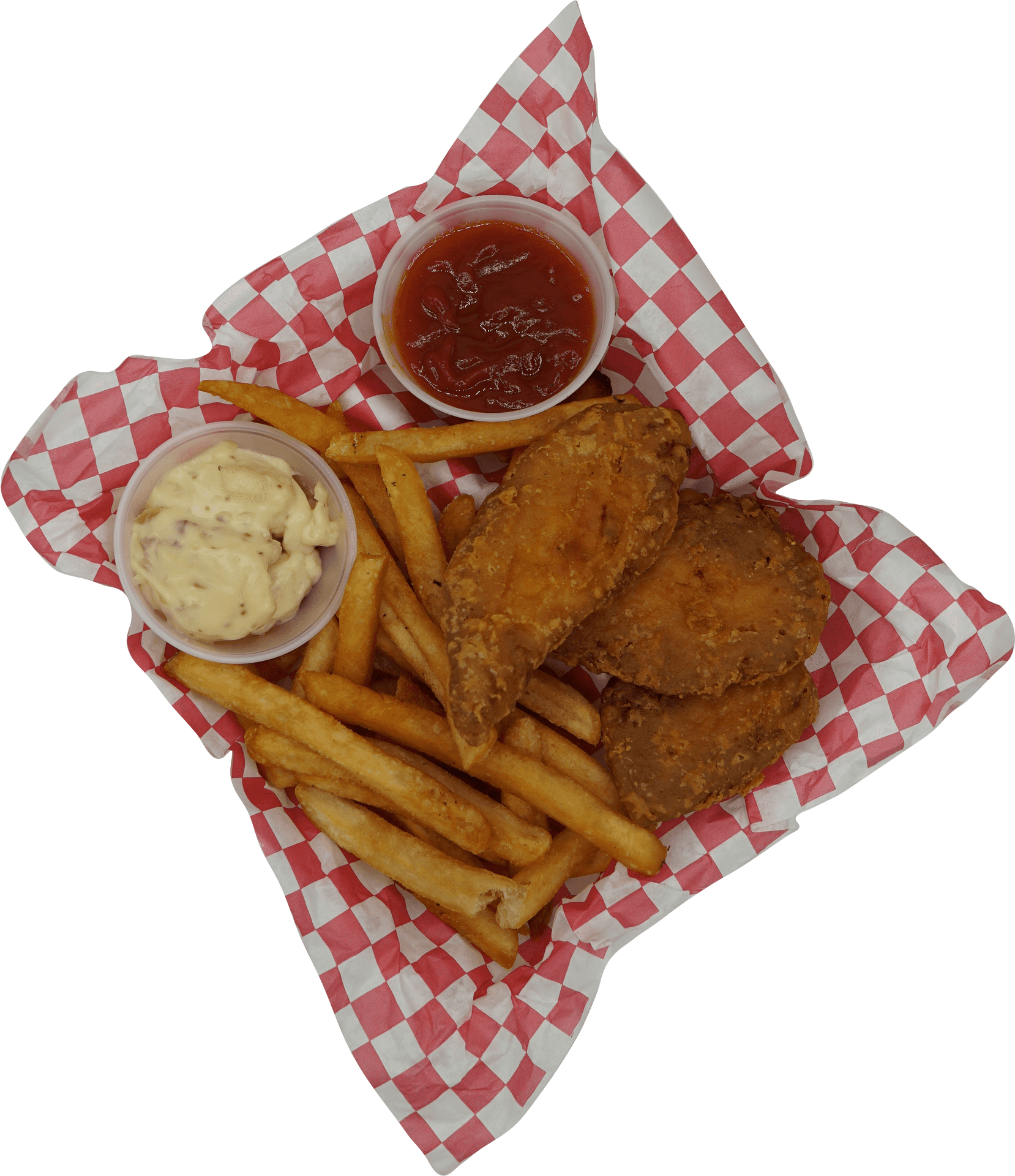 Fish_and_ Chips_with_ Dips PNG Image