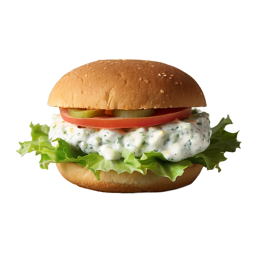 Fish Burger With Tartar Sauce Png 05242024 PNG Image